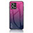Custodia Silicone Specchio Laterale Sfumato Arcobaleno Cover LS1 per Oppo F21 Pro 4G Rosa Caldo