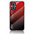 Custodia Silicone Specchio Laterale Sfumato Arcobaleno Cover LS1 per Oppo F21s Pro 5G Rosso