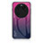 Custodia Silicone Specchio Laterale Sfumato Arcobaleno Cover LS1 per Oppo Find X6 Pro 5G Rosa Caldo