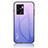 Custodia Silicone Specchio Laterale Sfumato Arcobaleno Cover LS1 per Oppo K10 5G India