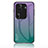 Custodia Silicone Specchio Laterale Sfumato Arcobaleno Cover LS1 per Oppo Reno11 Pro 5G