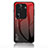 Custodia Silicone Specchio Laterale Sfumato Arcobaleno Cover LS1 per Oppo Reno11 Pro 5G Rosso