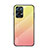 Custodia Silicone Specchio Laterale Sfumato Arcobaleno Cover LS1 per Oppo Reno7 Pro 5G Giallo