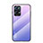 Custodia Silicone Specchio Laterale Sfumato Arcobaleno Cover LS1 per Oppo Reno7 Pro 5G Lavanda