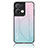 Custodia Silicone Specchio Laterale Sfumato Arcobaleno Cover LS1 per Oppo Reno8 Pro 5G