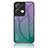 Custodia Silicone Specchio Laterale Sfumato Arcobaleno Cover LS1 per Oppo Reno8 Pro+ Plus 5G