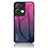 Custodia Silicone Specchio Laterale Sfumato Arcobaleno Cover LS1 per Oppo Reno8 Pro+ Plus 5G Rosa Caldo