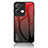Custodia Silicone Specchio Laterale Sfumato Arcobaleno Cover LS1 per Oppo Reno8 Pro+ Plus 5G Rosso