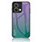 Custodia Silicone Specchio Laterale Sfumato Arcobaleno Cover LS1 per Oppo Reno9 Pro 5G