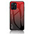 Custodia Silicone Specchio Laterale Sfumato Arcobaleno Cover LS1 per Realme 9i 5G Rosso