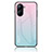 Custodia Silicone Specchio Laterale Sfumato Arcobaleno Cover LS1 per Realme C33 (2023)