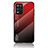 Custodia Silicone Specchio Laterale Sfumato Arcobaleno Cover LS1 per Realme Q3 5G Rosso