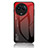 Custodia Silicone Specchio Laterale Sfumato Arcobaleno Cover LS1 per Realme V50 5G Rosso