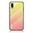 Custodia Silicone Specchio Laterale Sfumato Arcobaleno Cover LS1 per Samsung Galaxy A02 Giallo