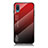 Custodia Silicone Specchio Laterale Sfumato Arcobaleno Cover LS1 per Samsung Galaxy A02 Rosso
