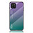Custodia Silicone Specchio Laterale Sfumato Arcobaleno Cover LS1 per Samsung Galaxy A03