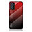 Custodia Silicone Specchio Laterale Sfumato Arcobaleno Cover LS1 per Samsung Galaxy A05s Rosso