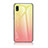 Custodia Silicone Specchio Laterale Sfumato Arcobaleno Cover LS1 per Samsung Galaxy A10e Giallo