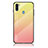 Custodia Silicone Specchio Laterale Sfumato Arcobaleno Cover LS1 per Samsung Galaxy A11 Giallo