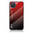 Custodia Silicone Specchio Laterale Sfumato Arcobaleno Cover LS1 per Samsung Galaxy A12 Nacho Rosso