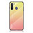 Custodia Silicone Specchio Laterale Sfumato Arcobaleno Cover LS1 per Samsung Galaxy A21 European Giallo