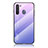 Custodia Silicone Specchio Laterale Sfumato Arcobaleno Cover LS1 per Samsung Galaxy A21 European Lavanda