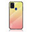 Custodia Silicone Specchio Laterale Sfumato Arcobaleno Cover LS1 per Samsung Galaxy A21s Giallo