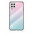 Custodia Silicone Specchio Laterale Sfumato Arcobaleno Cover LS1 per Samsung Galaxy A22 4G