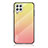 Custodia Silicone Specchio Laterale Sfumato Arcobaleno Cover LS1 per Samsung Galaxy A22 4G Giallo