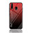 Custodia Silicone Specchio Laterale Sfumato Arcobaleno Cover LS1 per Samsung Galaxy A40s Rosso