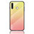 Custodia Silicone Specchio Laterale Sfumato Arcobaleno Cover LS1 per Samsung Galaxy A70E Giallo