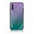 Custodia Silicone Specchio Laterale Sfumato Arcobaleno Cover LS1 per Samsung Galaxy A70S Multicolore