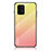 Custodia Silicone Specchio Laterale Sfumato Arcobaleno Cover LS1 per Samsung Galaxy A91 Giallo