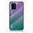 Custodia Silicone Specchio Laterale Sfumato Arcobaleno Cover LS1 per Samsung Galaxy A91 Multicolore