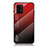 Custodia Silicone Specchio Laterale Sfumato Arcobaleno Cover LS1 per Samsung Galaxy A91 Rosso