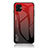 Custodia Silicone Specchio Laterale Sfumato Arcobaleno Cover LS1 per Samsung Galaxy F14 5G Rosso