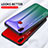 Custodia Silicone Specchio Laterale Sfumato Arcobaleno Cover LS1 per Samsung Galaxy M01s