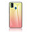 Custodia Silicone Specchio Laterale Sfumato Arcobaleno Cover LS1 per Samsung Galaxy M21 Giallo