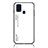 Custodia Silicone Specchio Laterale Sfumato Arcobaleno Cover LS1 per Samsung Galaxy M21s Bianco