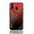 Custodia Silicone Specchio Laterale Sfumato Arcobaleno Cover LS1 per Samsung Galaxy M30 Rosso
