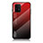 Custodia Silicone Specchio Laterale Sfumato Arcobaleno Cover LS1 per Samsung Galaxy M80S Rosso