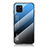 Custodia Silicone Specchio Laterale Sfumato Arcobaleno Cover LS1 per Samsung Galaxy Note 10 Lite Blu