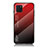 Custodia Silicone Specchio Laterale Sfumato Arcobaleno Cover LS1 per Samsung Galaxy Note 10 Lite Rosso