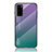 Custodia Silicone Specchio Laterale Sfumato Arcobaleno Cover LS1 per Samsung Galaxy S20