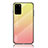 Custodia Silicone Specchio Laterale Sfumato Arcobaleno Cover LS1 per Samsung Galaxy S20 Plus Giallo