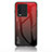 Custodia Silicone Specchio Laterale Sfumato Arcobaleno Cover LS1 per Vivo iQOO 10 5G Rosso