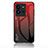 Custodia Silicone Specchio Laterale Sfumato Arcobaleno Cover LS1 per Vivo iQOO 10 Pro 5G Rosso