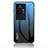 Custodia Silicone Specchio Laterale Sfumato Arcobaleno Cover LS1 per Vivo iQOO 11 5G Blu
