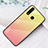 Custodia Silicone Specchio Laterale Sfumato Arcobaleno Cover LS1 per Vivo iQOO U3 4G Giallo