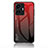 Custodia Silicone Specchio Laterale Sfumato Arcobaleno Cover LS1 per Vivo iQOO Z6 Lite 5G Rosso